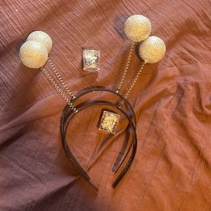 alien headband with loose glitter